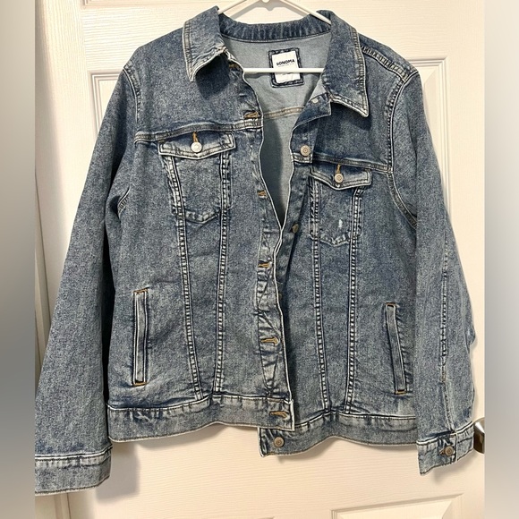 Sonoma Women’s Jean Jacket - Stone washed size 2X - Picture 2 of 8